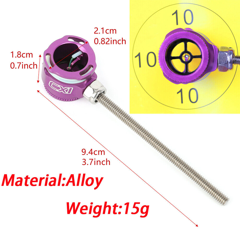 Recurve Bow Sight 1 Pin 0.019" Optical Fiber Single Pin Alloy Archery Hunting